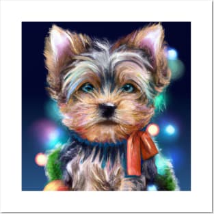 Cute Yorkshire Terrier Drawing Posters and Art